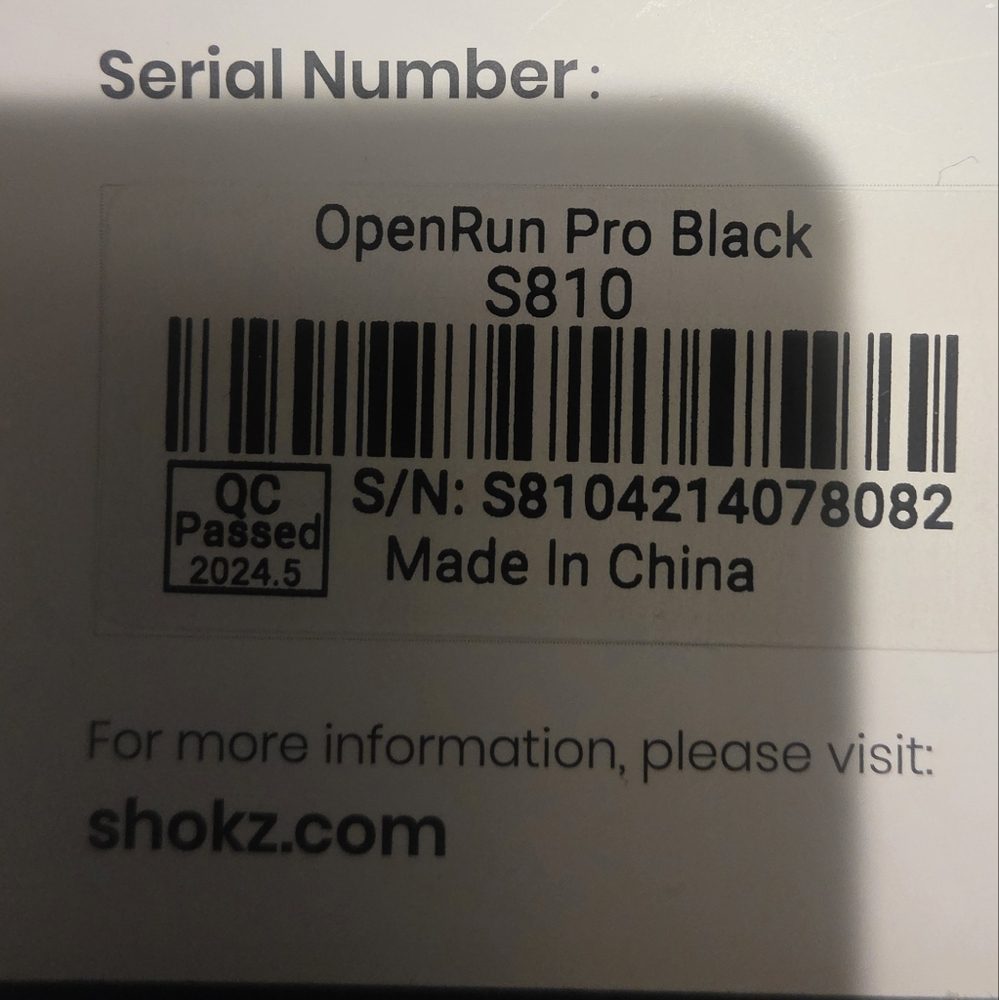 SHOKZ SPORT  Headphones LIKE NEW OpenRun Pro Black s810 - Picture 14 of 14